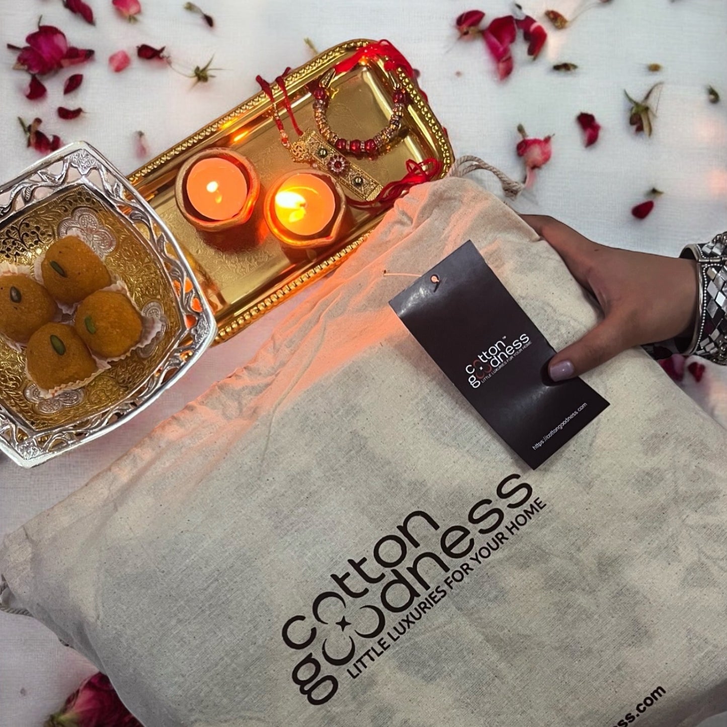 Camel Caravan Print 100% Cotton Double Bedsheet