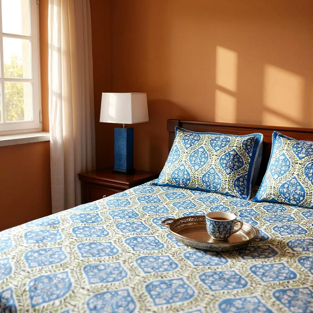 Everyday Edit | Blue Moonhaze 100% Cotton Double Bedsheet