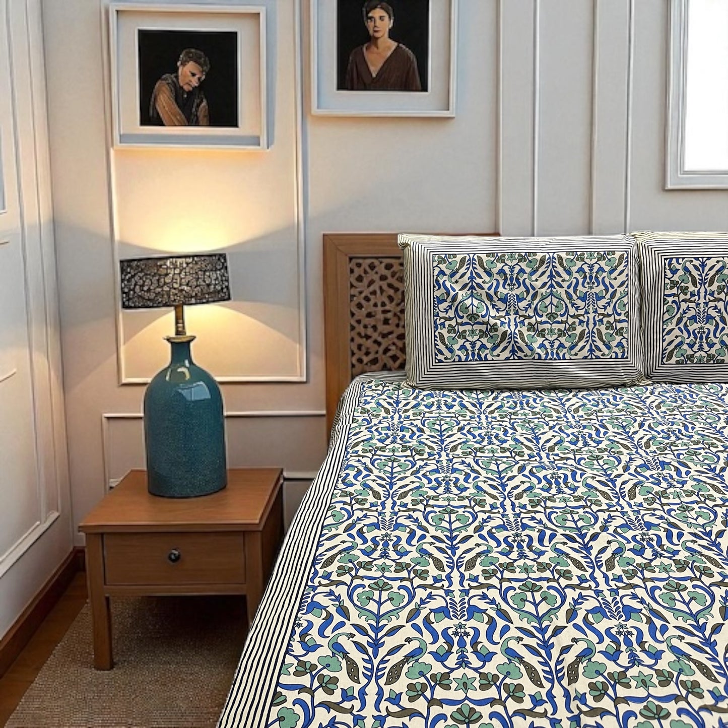 Everyday Edit | Blue Mirage 100% Cotton Double Bedsheet