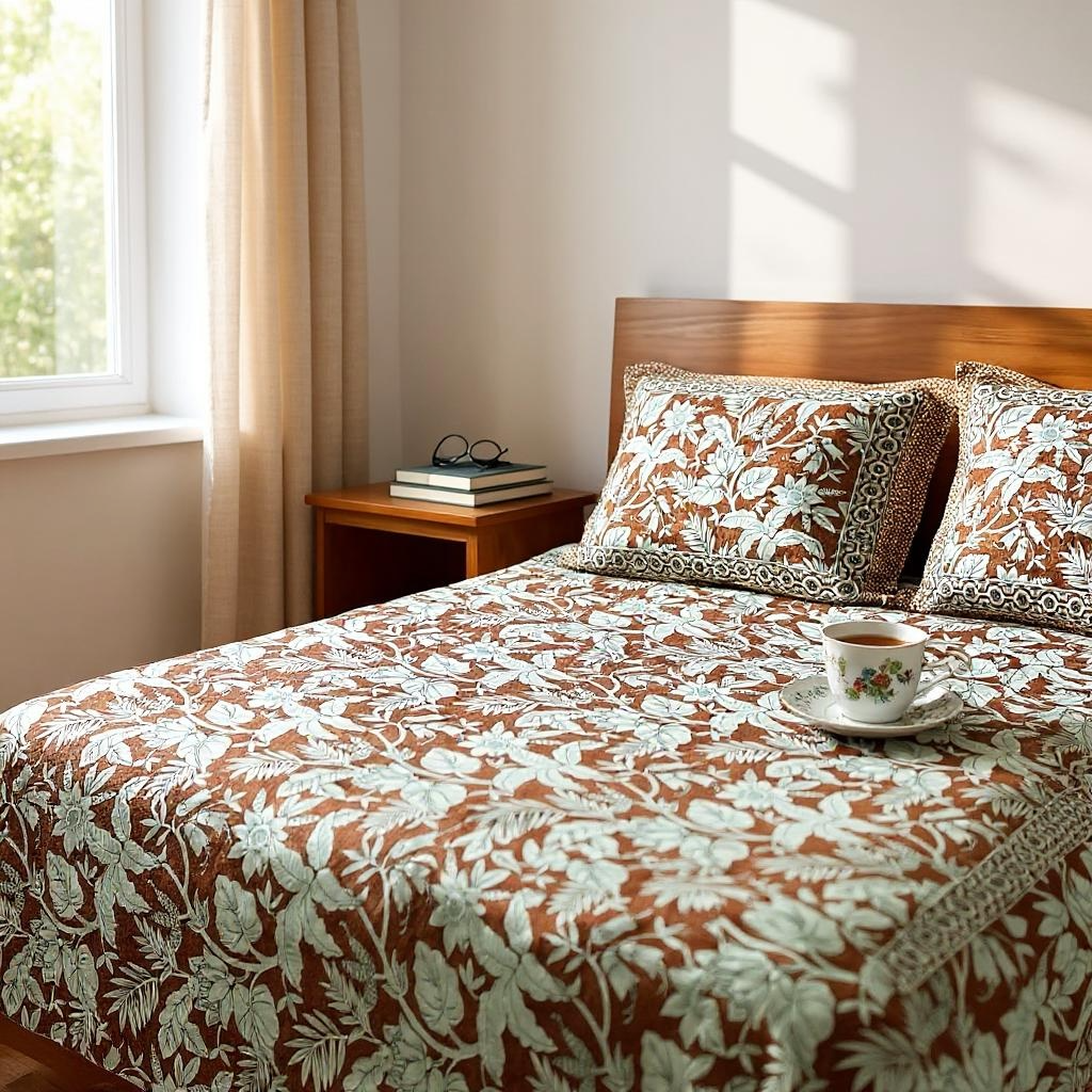 Everyday Edit | Crimson Petal 100% Cotton Double Bedsheet