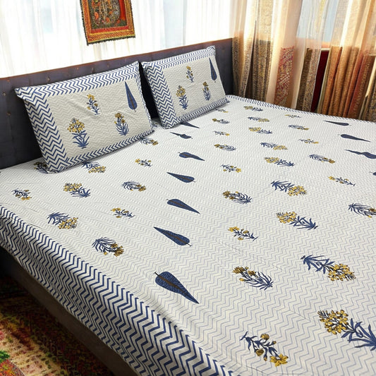 Bagheecha 200 TC Pure Cotton Bedsheet With Pillow Covers