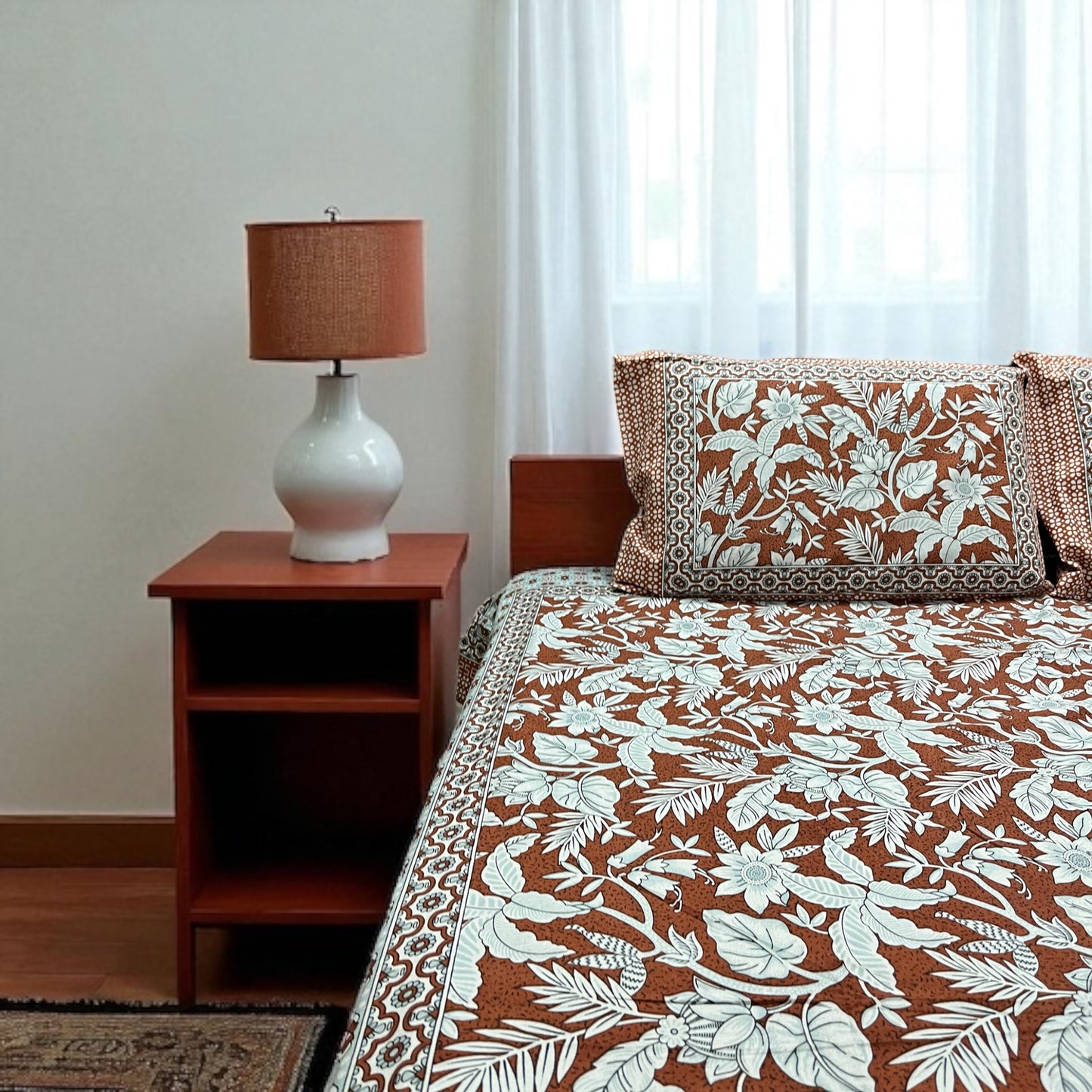 Everyday Edit | Crimson Petal 100% Cotton Double Bedsheet