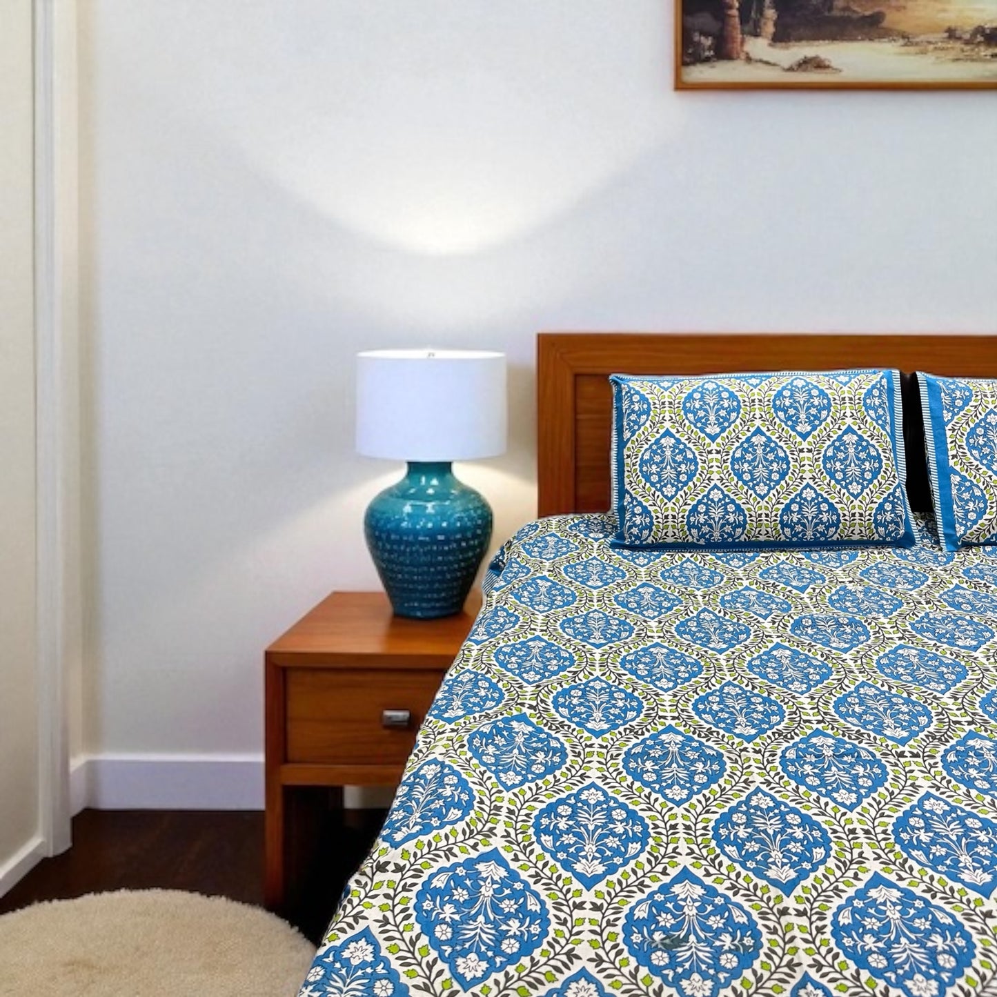 Everyday Edit | Blue Moonhaze 100% Cotton Double Bedsheet
