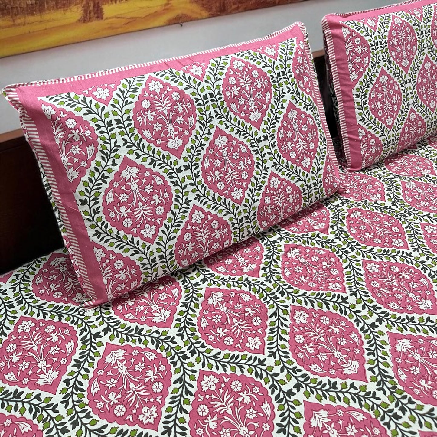 Everyday Edit | Pink Moonhaze 100% Cotton Double Bedsheet