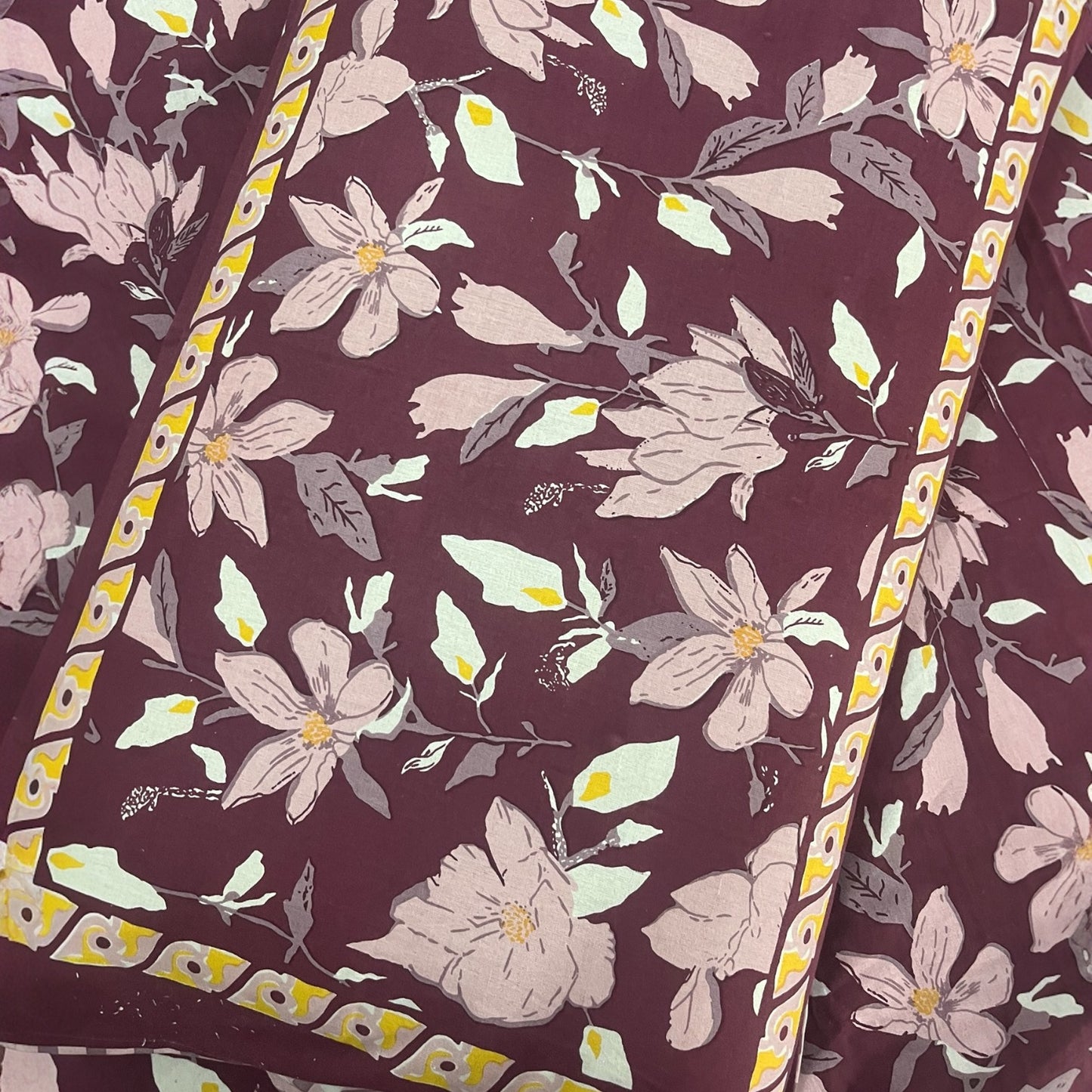 Flora 100% Premium Pure Cotton King Bedsheet With Pillow Covers Cotton Goodness