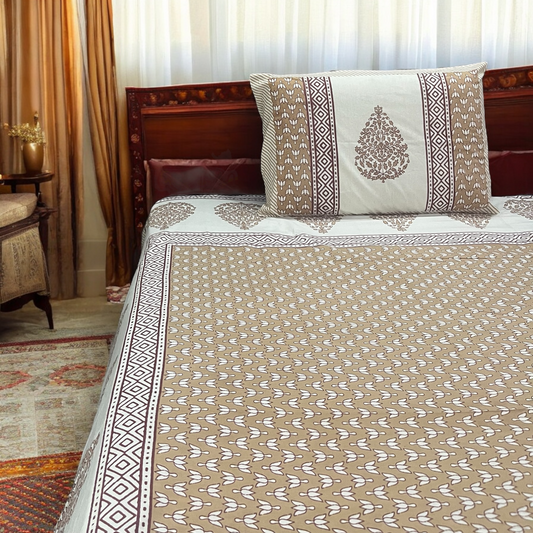 Imperial Pure Cotton Queen Bedsheet With 2 Pillow Covers