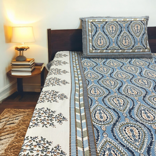 Regal Premium Cotton Queen Size Bedsheet with 2 Pillow Covers 200 TC