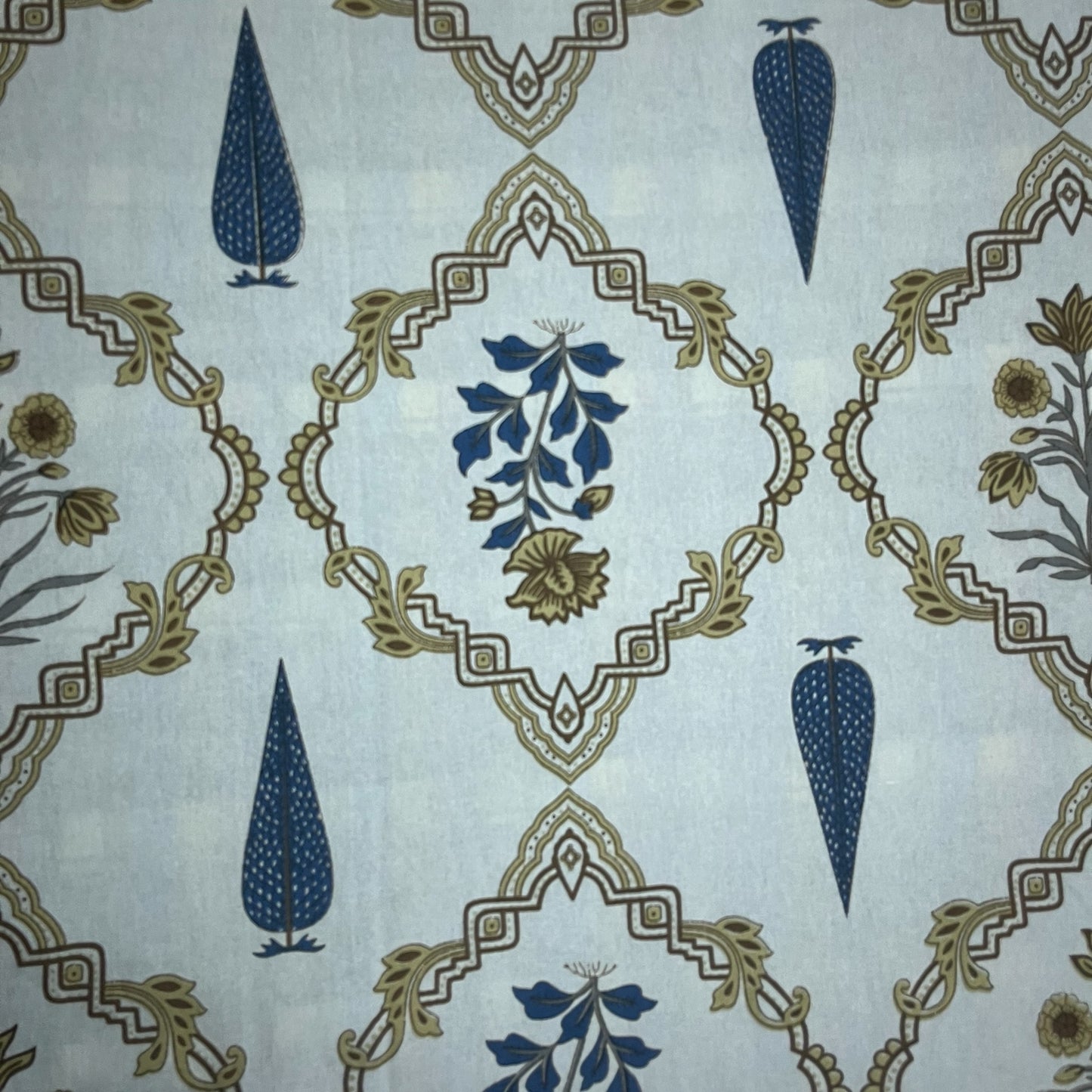 Serene Blue Pure Cotton Double Bed Bedsheet With 2 Pillow Covers Cotton Goodness