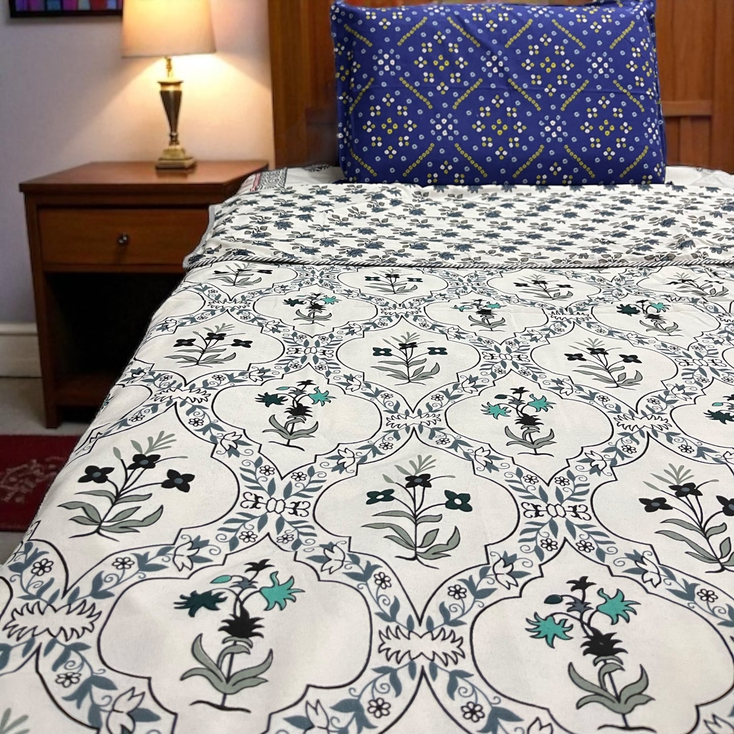 Everyday Edit | Emerald Whisper 100% Cotton Reversible Dohar (Single/Queen Size)