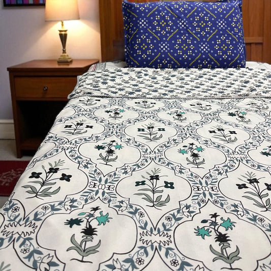 Everyday Edit | Emerald Whisper 100% Cotton Reversible Dohar (Single/Queen Size)