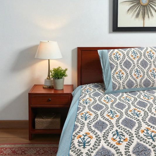 Signature Edit | Morning Dew 100% Cotton King Size Bedsheet
