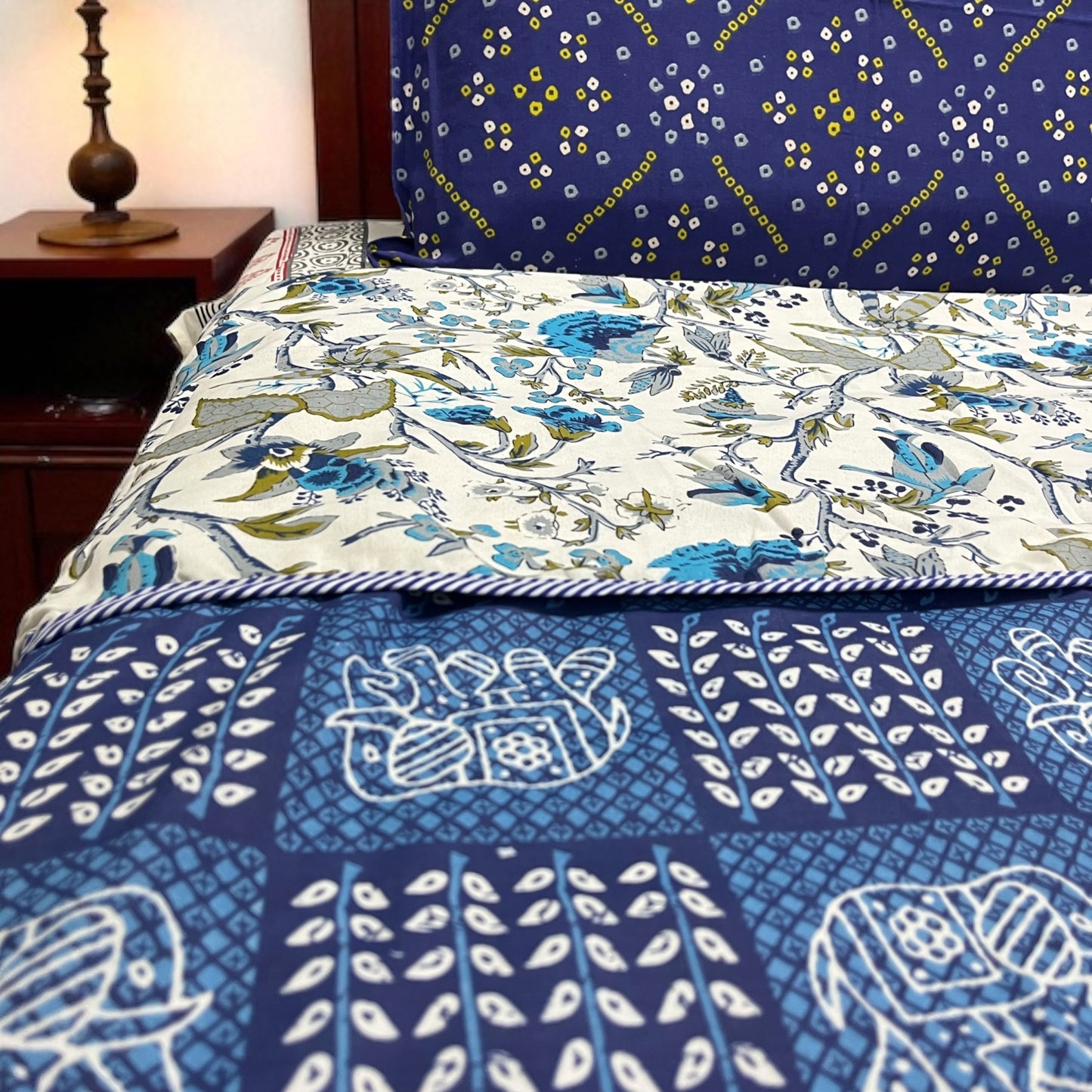 Everyday Edit | Twilight Indigo 100% Cotton Reversible Dohar (Single/Queen Size)