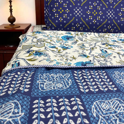 Everyday Edit | Twilight Indigo 100% Cotton Reversible Dohar (Single/Queen Size)