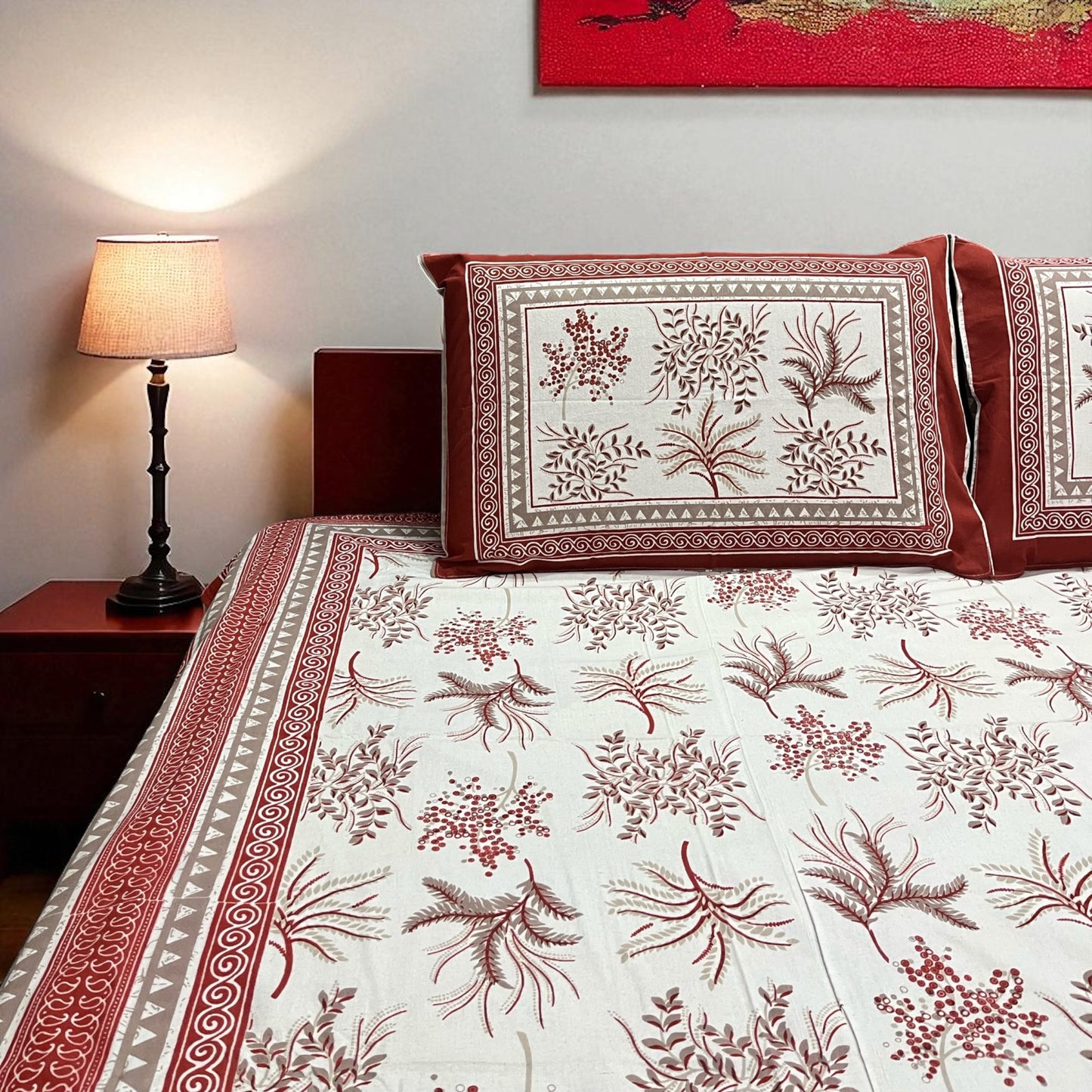 Signature Edit | Heritage Rust 100% Cotton King Size Bedsheet