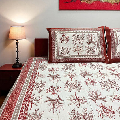 Signature Edit | Heritage Rust 100% Cotton King Size Bedsheet