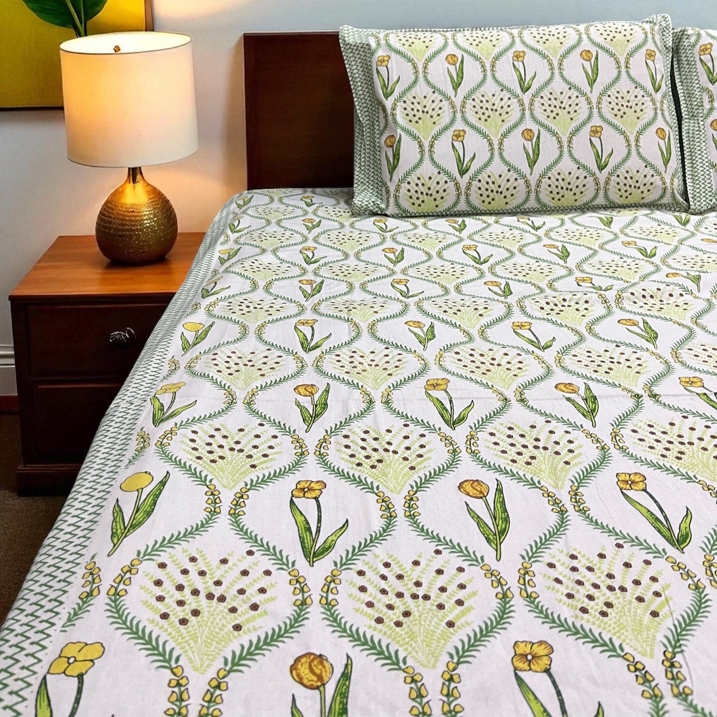 Signature Edit | Meadow Breeze 100% Cotton King Size Bedsheet