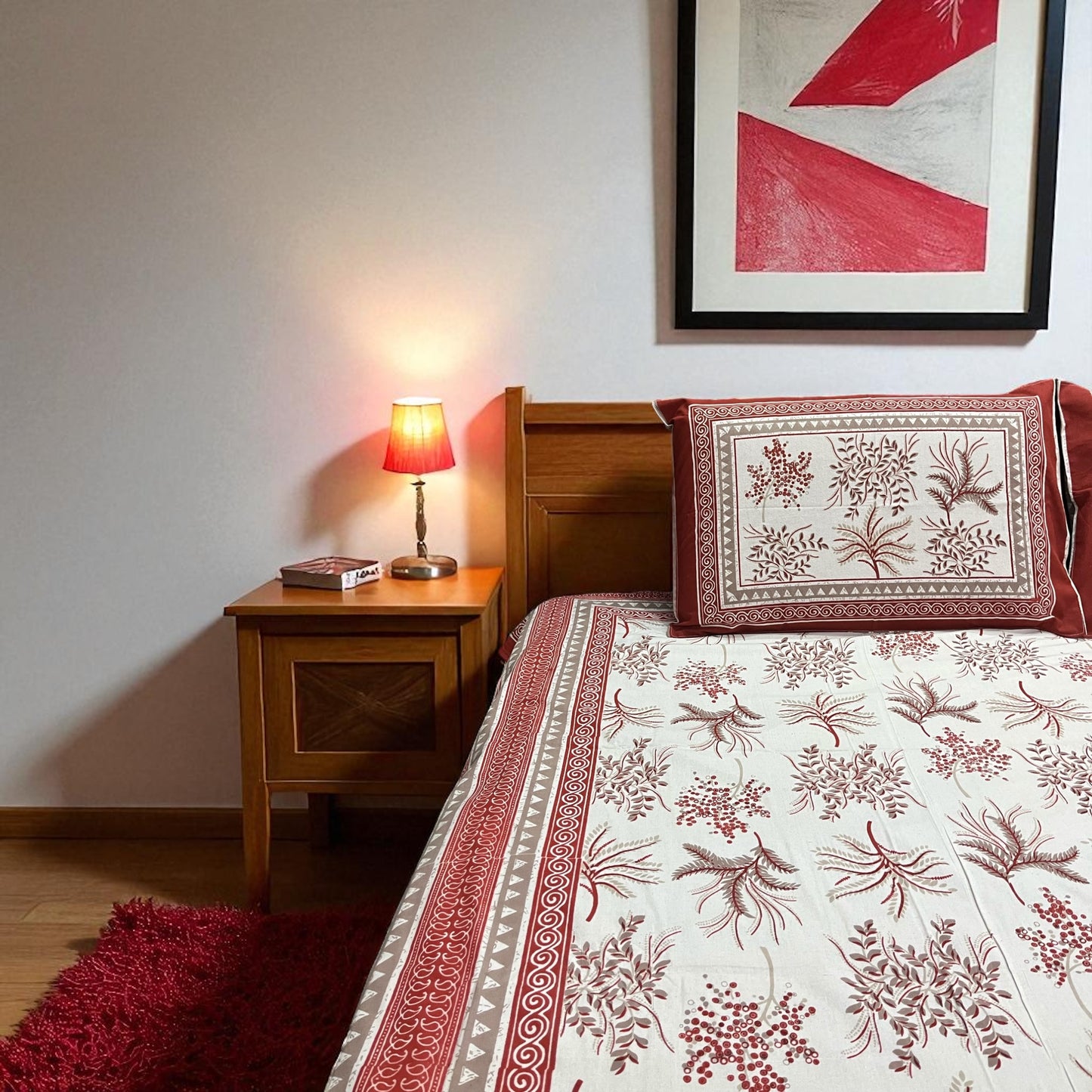 Signature Edit | Heritage Rust 100% Cotton King Size Bedsheet