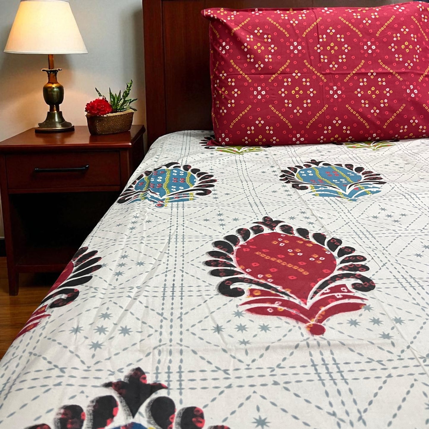 Signature Edit | Royal Crimson 100% Cotton King Size Bedsheet