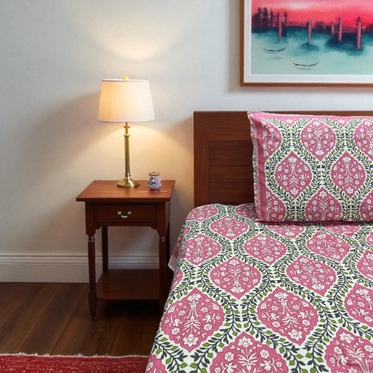 Everyday Edit | Pink Moonhaze 100% Cotton Double Bedsheet