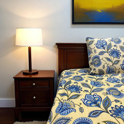 Signature Edit | Indigo Blossom 100% Cotton King Size Bedsheet