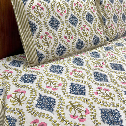 Signature Edit | Twilight Petals 100% Cotton King Size Bedsheet