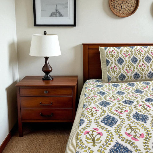 Signature Edit | Twilight Petals 100% Cotton King Size Bedsheet