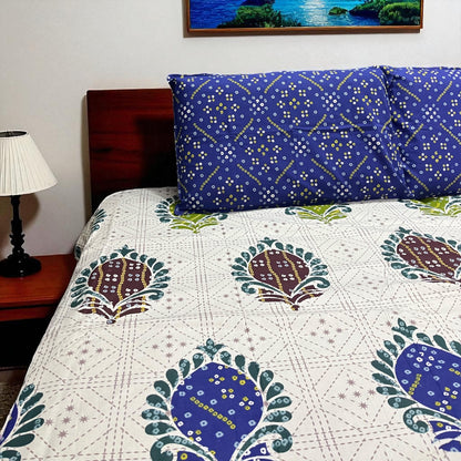 Signature Edit | Royal Indigo 100% Cotton King Size Bedsheet