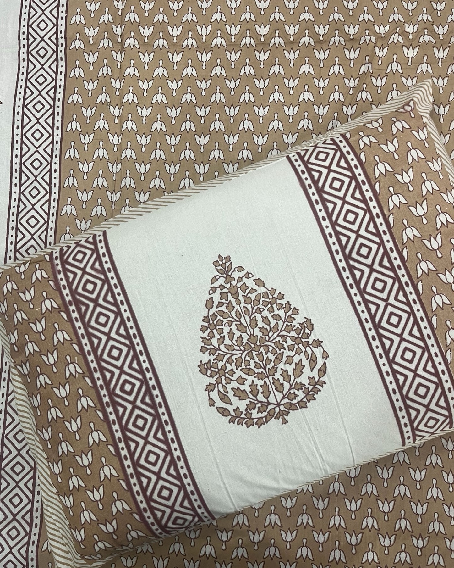 Imperial | Pure Cotton Bedsheet With 2 Pillow Covers | 200 TC