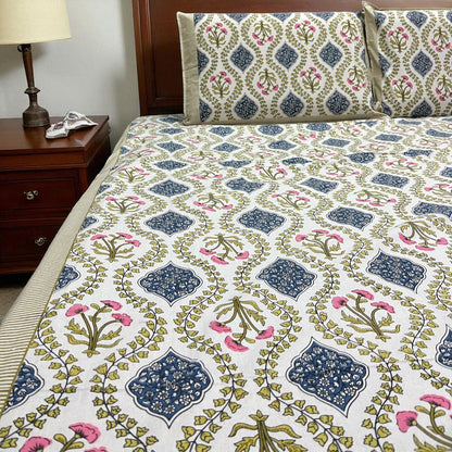 Signature Edit | Twilight Petals 100% Cotton King Size Bedsheet