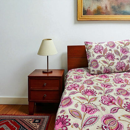 Signature Edit | Ruby Blossom 100% Cotton King Size Bedsheet