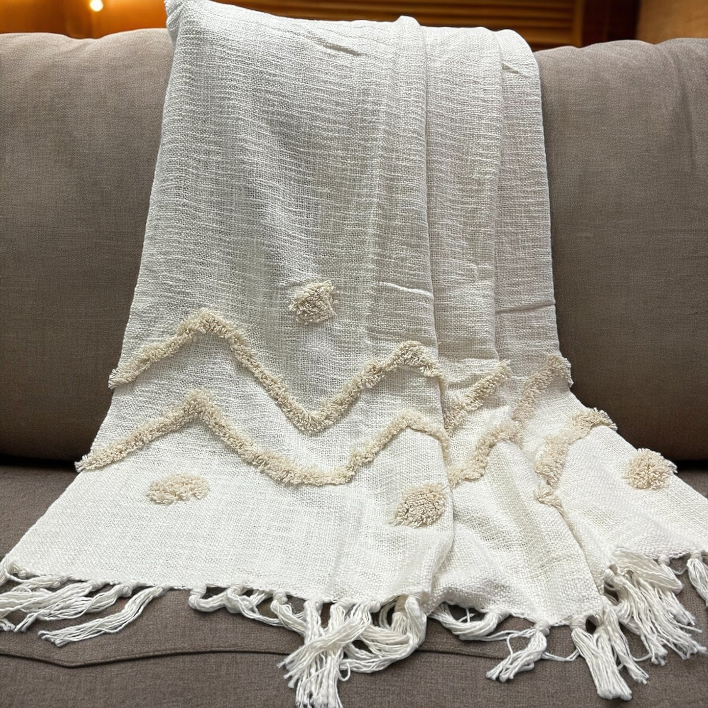 Snow Tufted Throw