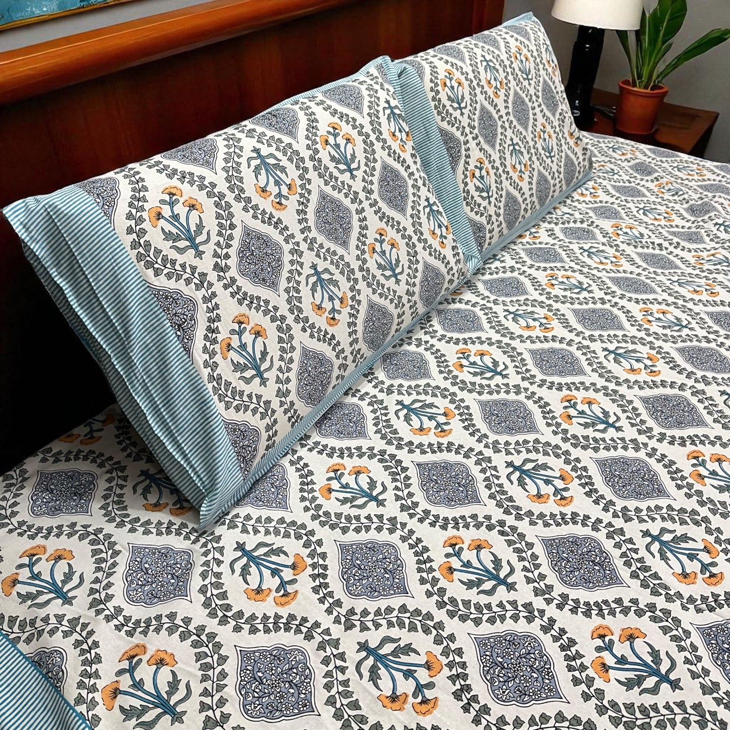 Signature Edit | Morning Dew 100% Cotton King Size Bedsheet
