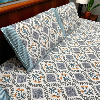Signature Edit | Morning Dew 100% Cotton King Size Bedsheet