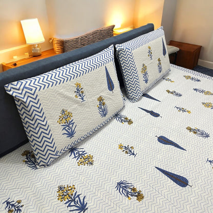 Bagheecha 200 TC Premium Cotton Bedsheet With Pillow Covers