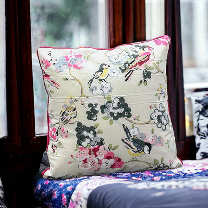  Birdtales Cotton Cushion Covers 16x16 Set of 5 Cotton Goodness