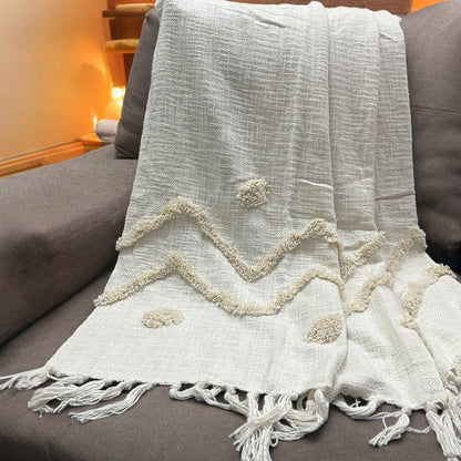 Snow Tufted Throw