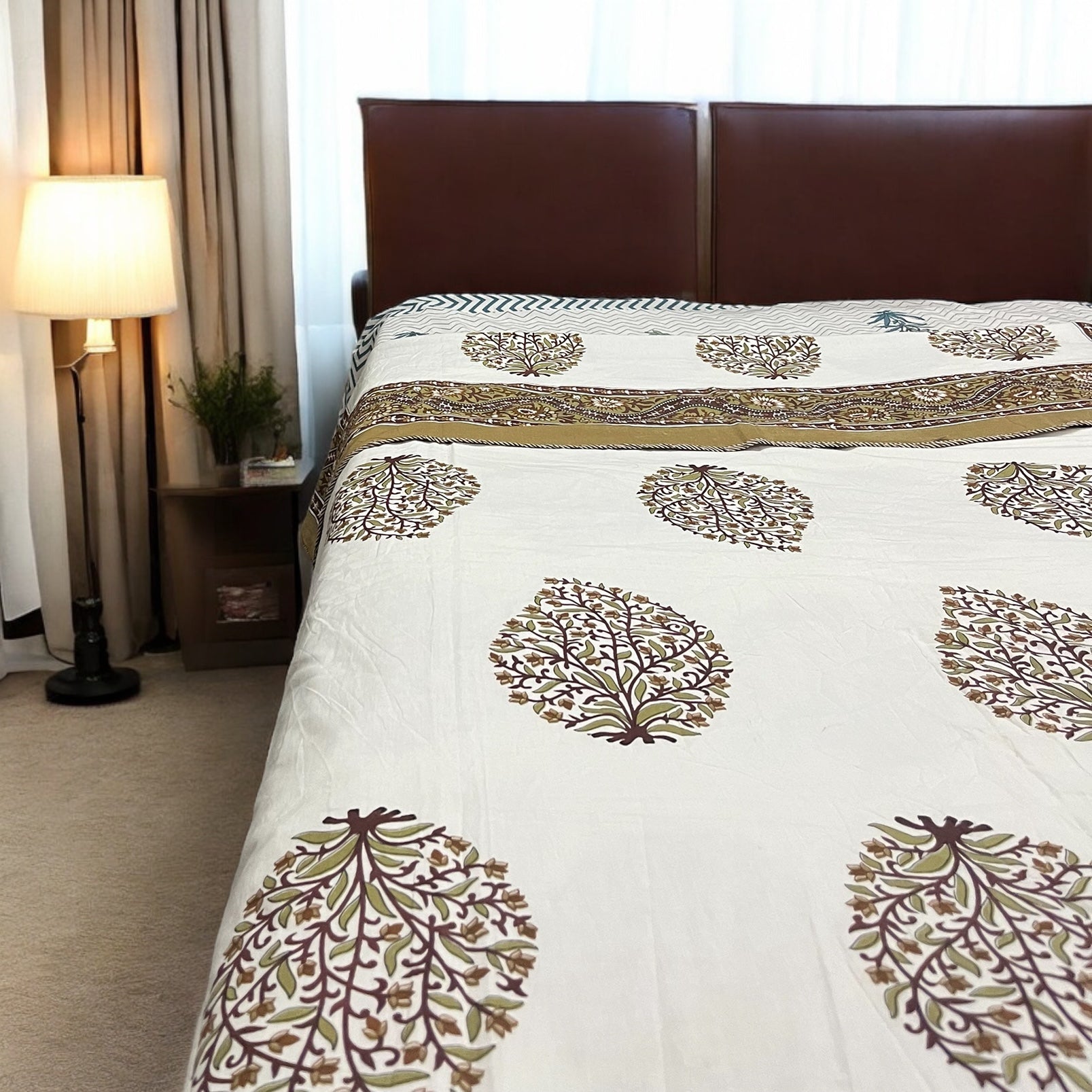 Dohar Serene Pure Cotton Mulmul AC Comforter with Reversible Prints