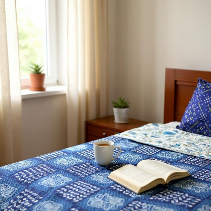 Everyday Edit | Twilight Indigo 100% Cotton Reversible Dohar (Single/Queen Size)
