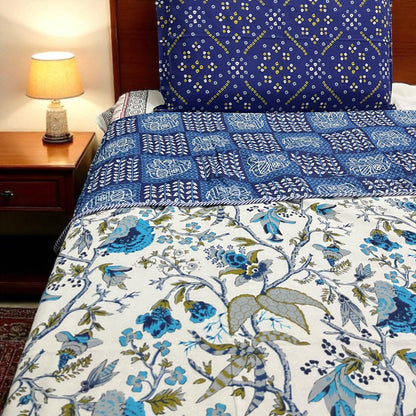 Everyday Edit | Twilight Indigo 100% Cotton Reversible Dohar (Single/Queen Size)