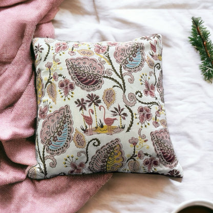 Songbird | Cotton Cushion Covers | 16 * 16 inches | Pack of 5