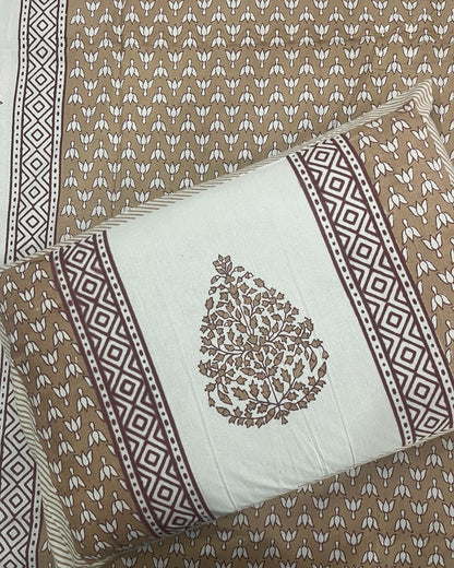 Imperial 100% Pure Cotton Queen Bedsheet With 2 Pillow Covers Cotton Goodness