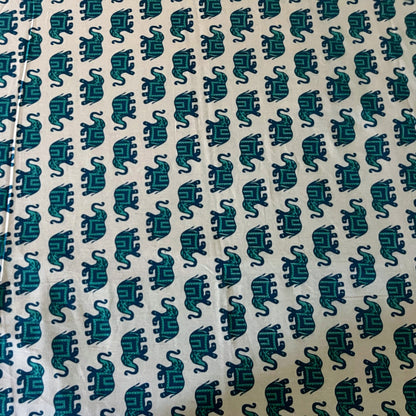 Majestic Elephant Motif Cotton Bedsheet with two Pillow Covers Cotton Goodness