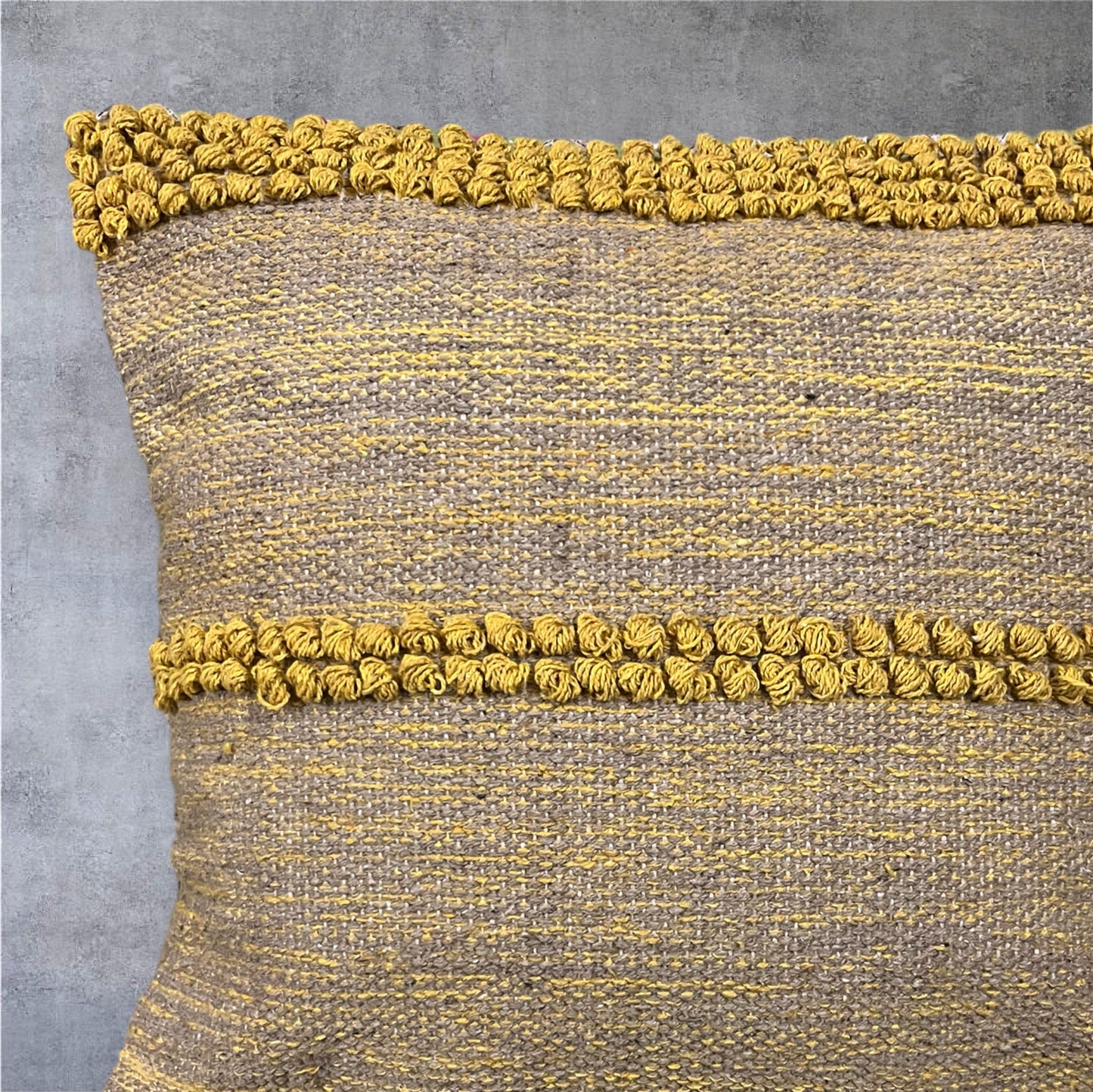 Marigold Tufted Cushion Cover 18 x 18 inches Handcrafted From Premium Cotton by cotton goodness