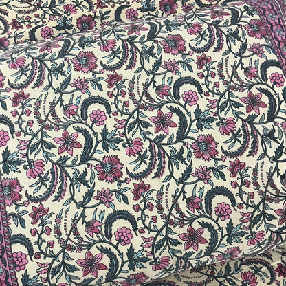 Noor Pink Pure Cotton Super King Size Bedsheet With two Pillow Covers Cotton Goodness