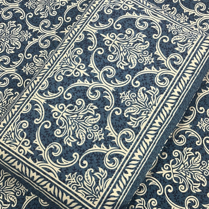 Regal Blue Pure Cotton Double Bed Bedsheet with Pillow Covers Cotton Goodness