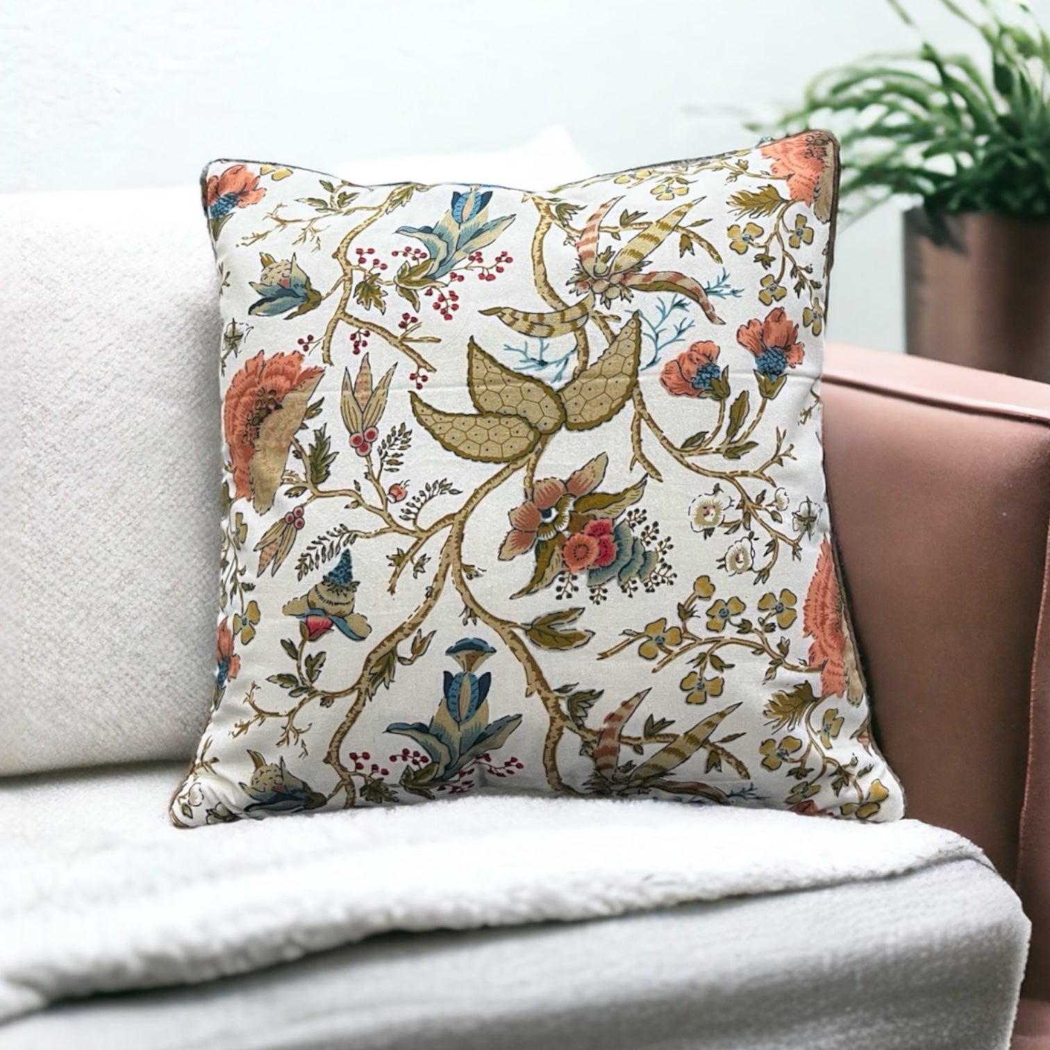 Spring Bloom 16 X 16 Inches Cushion Covers Pack of 5 Cotton Goodness